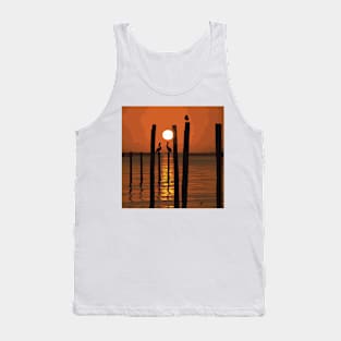 Bird Silhouette Sunset | Nature Tank Top